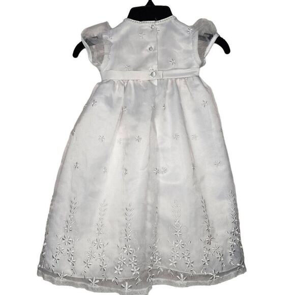 Infant Baby Girl Formal Dress, Embroidery & Beads Baptism Christening Gown, 6-9m - Picture 10 of 10